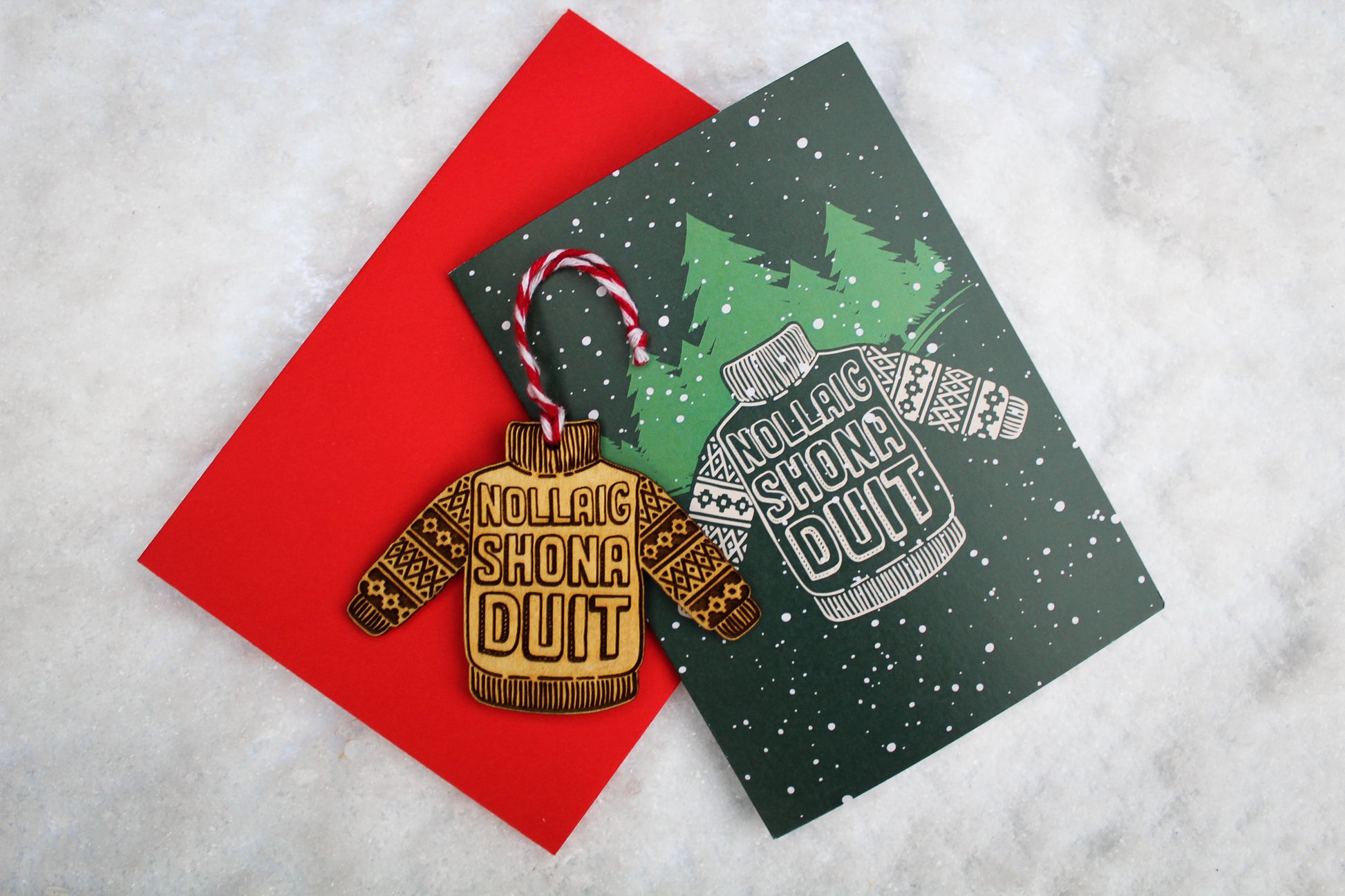 Christmas Card and Bauble image 0