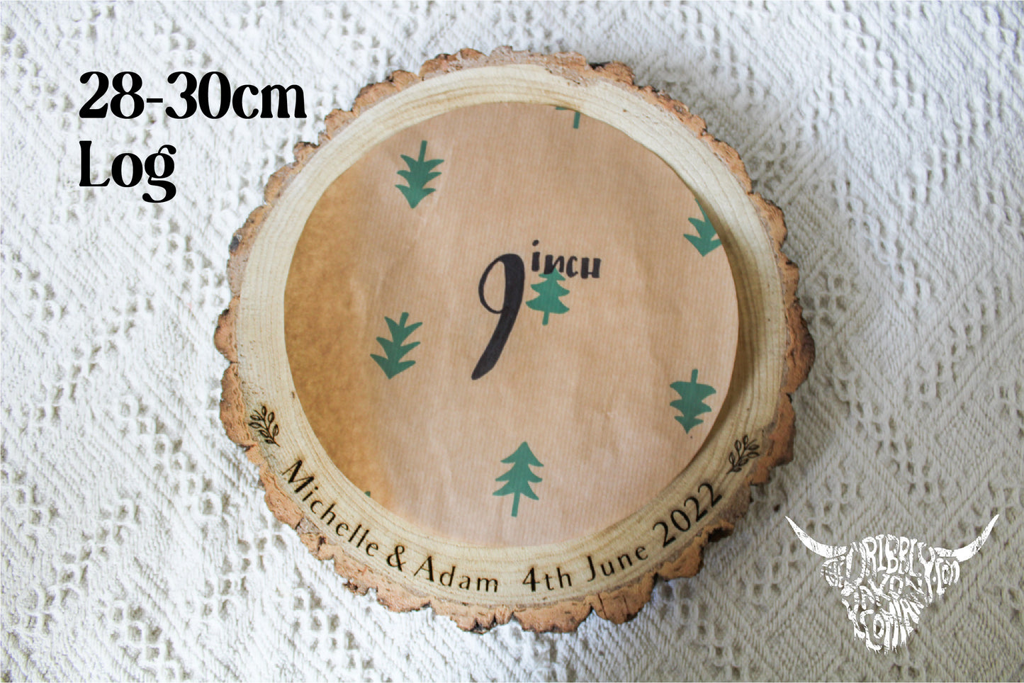 Arrow Log Slice Cake Display