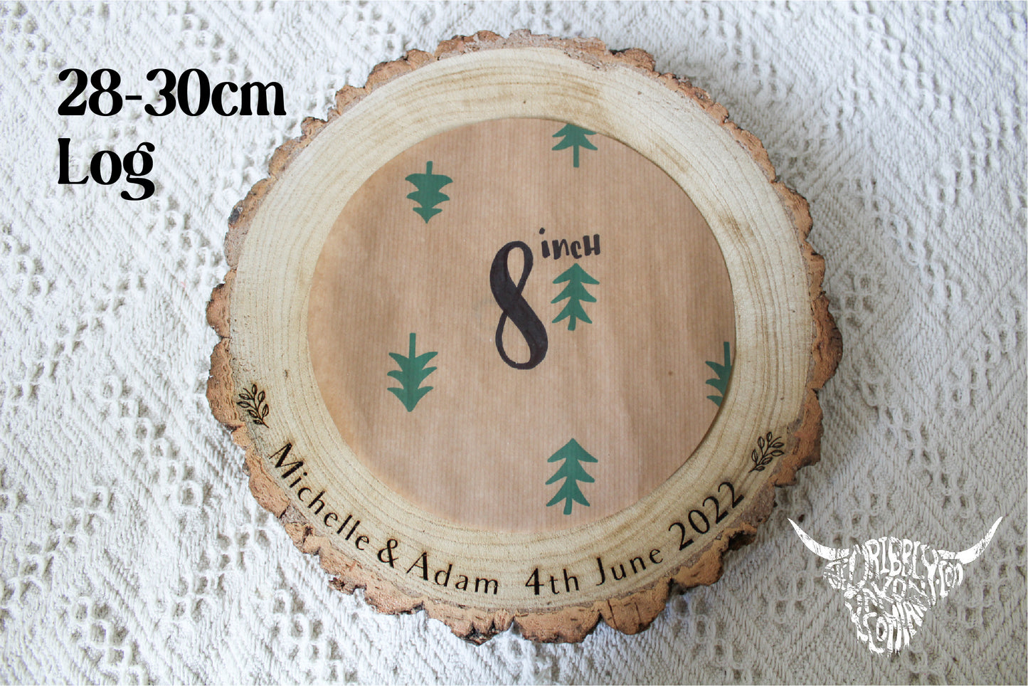 Arrow Log Slice Cake Display