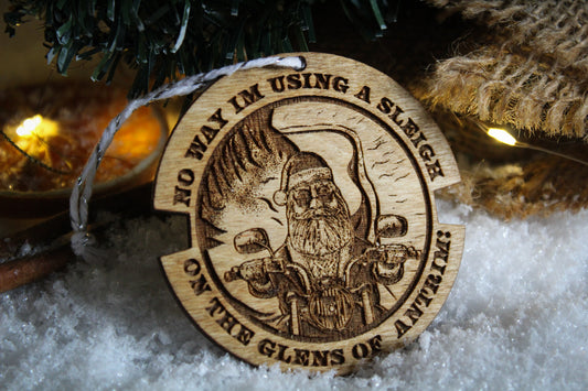 Santa In Antrim Christmas Bauble image 0