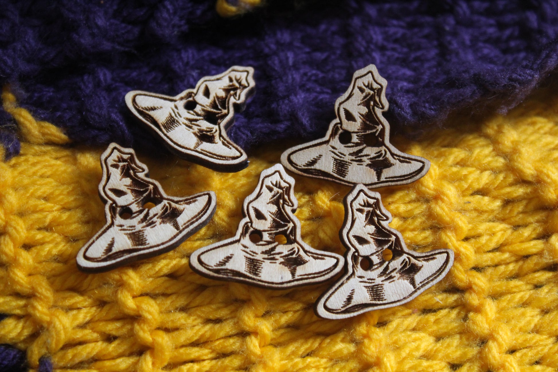 Wizard Hat Wooden Buttons image 2
