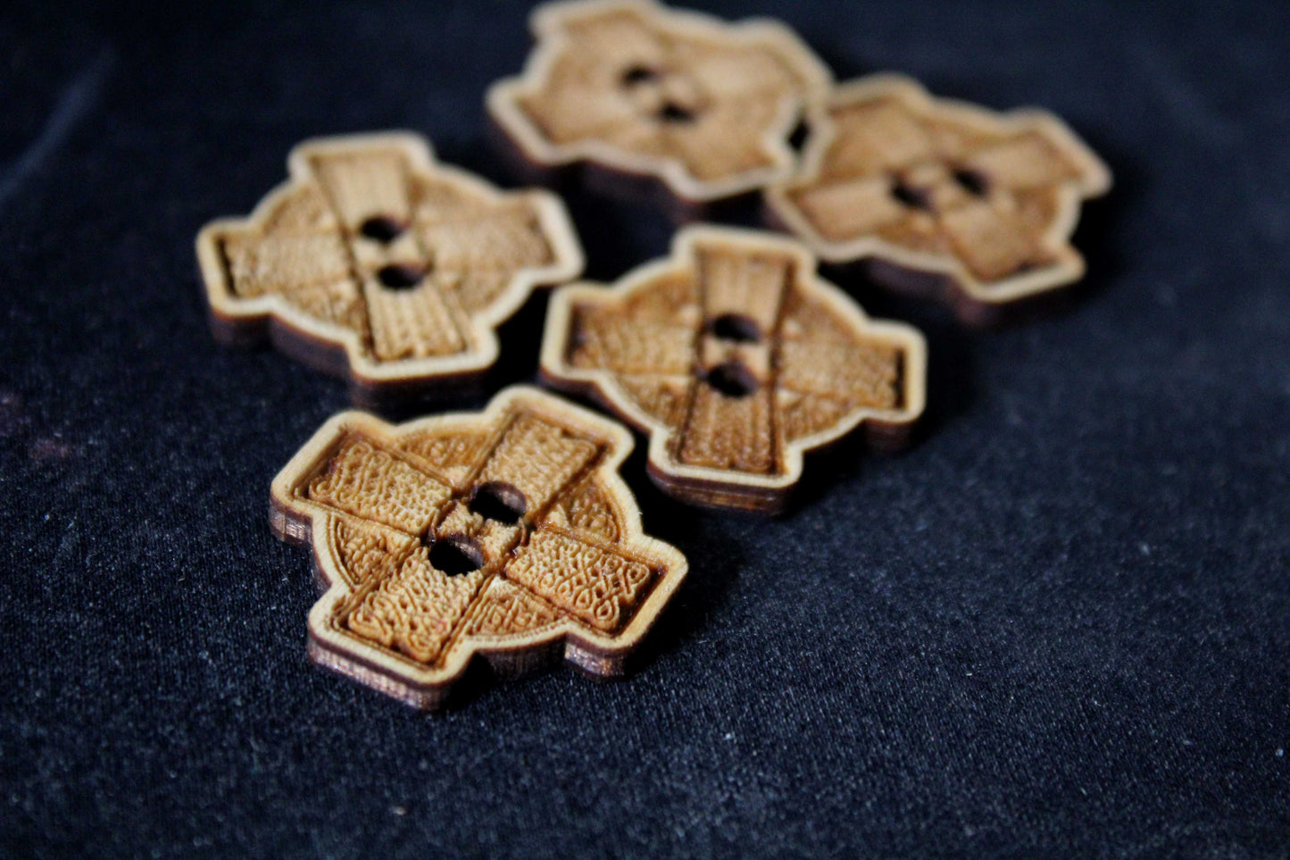 Celtic Cross Wooden Buttons image 3