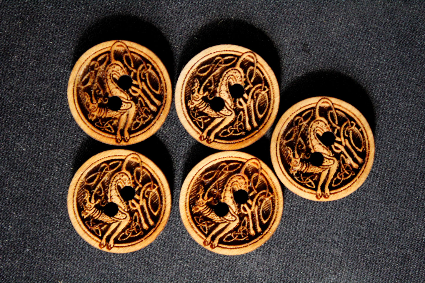 Celtic Dog Wooden Buttons image 4
