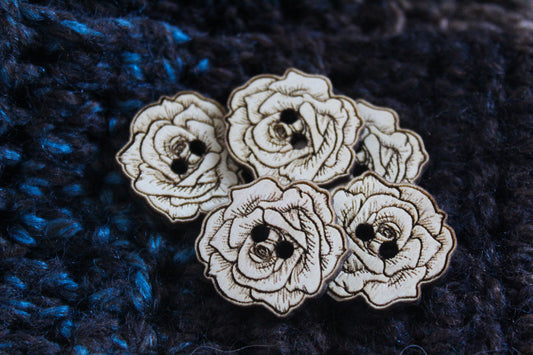Rose Wooden Buttons image 0