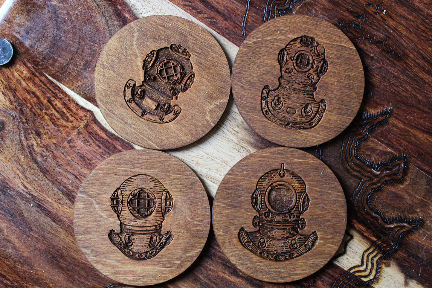 Vintage Diving Bell Coasters image 2