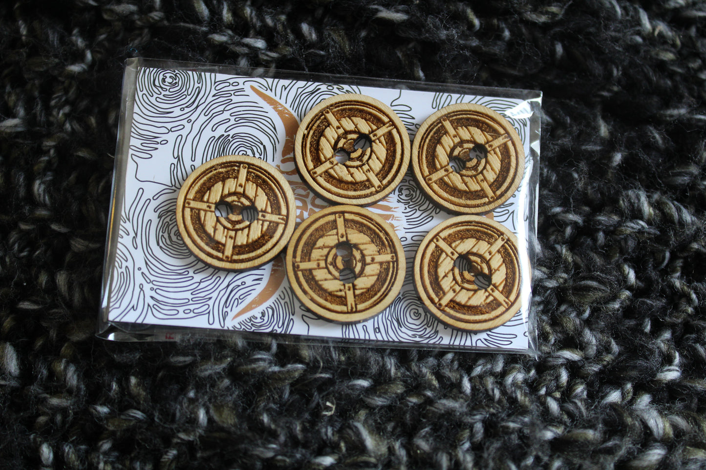 Norse Shield Wooden Buttons image 2