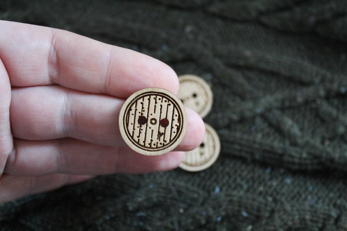 Hobbit Door Wooden Buttons image 1