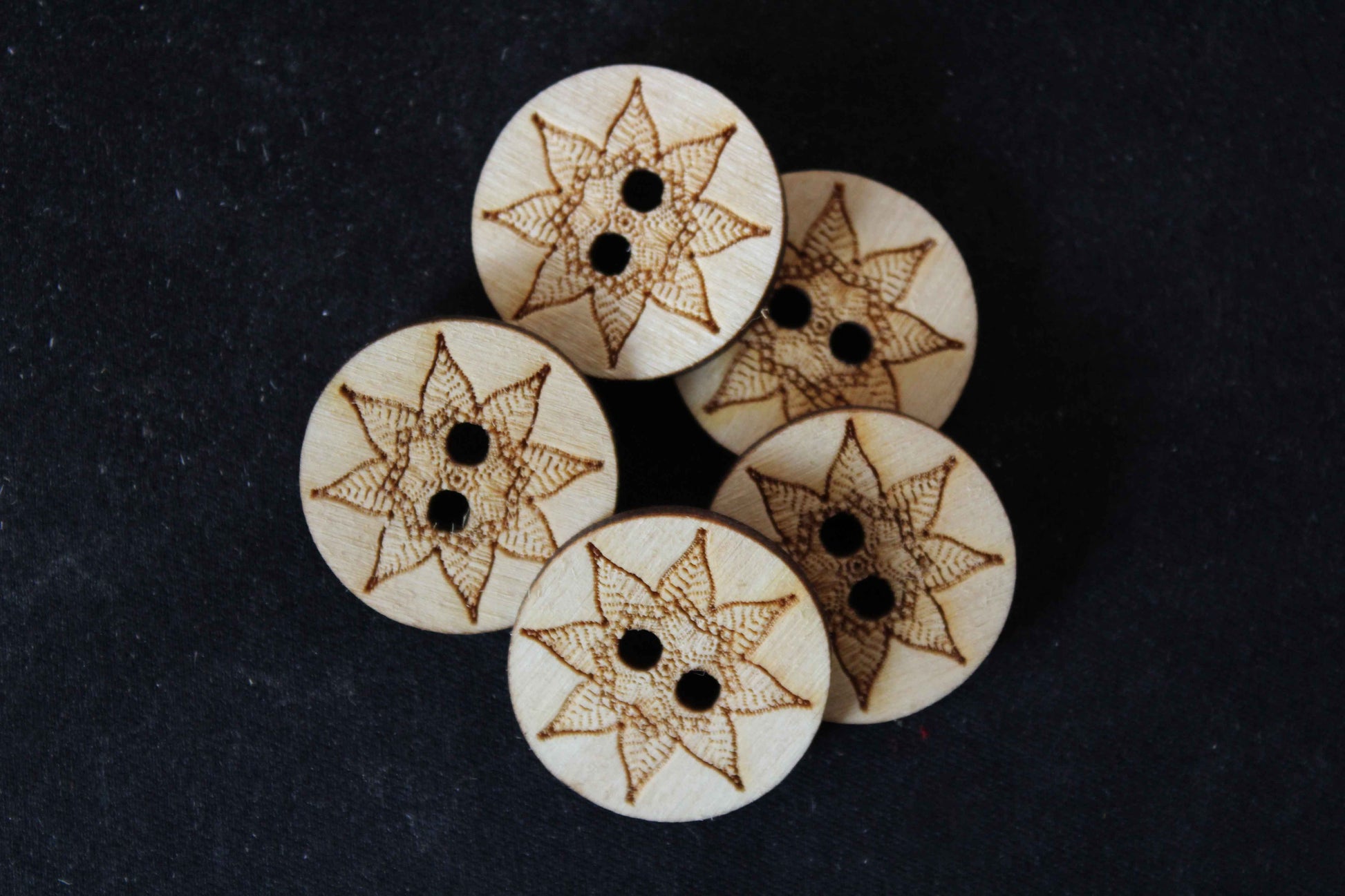 Mandala Wooden Buttons image 5
