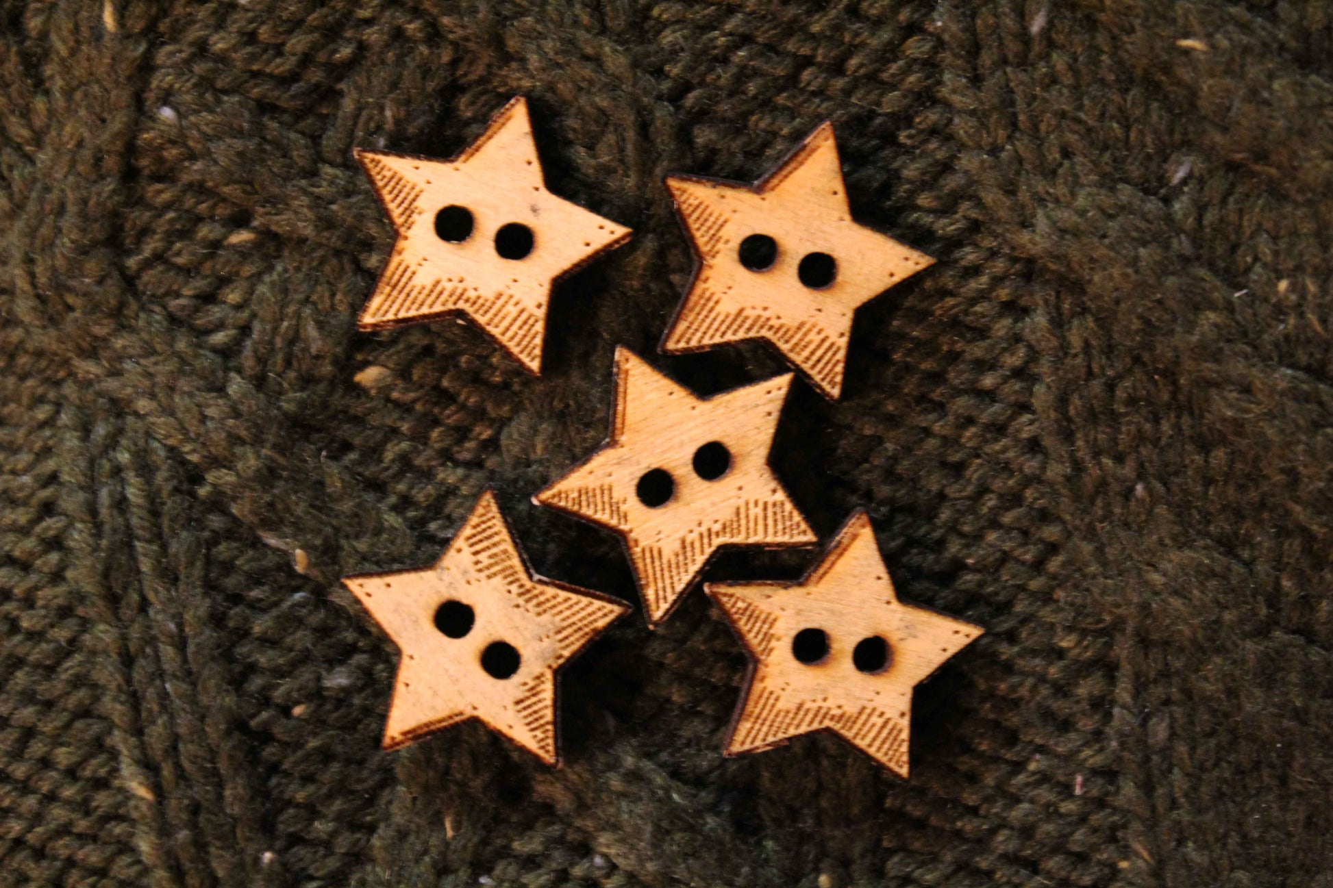 Star Wooden Buttons image 1