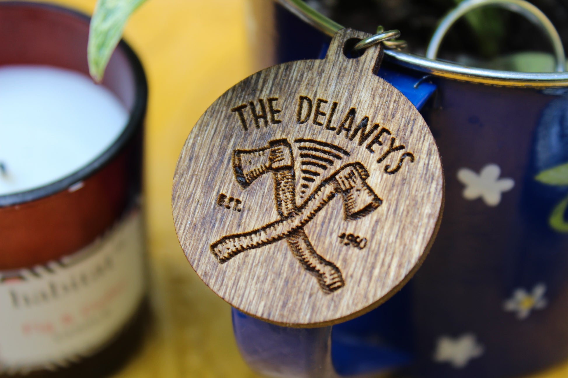 Personalised Family Axes Keyring image 1