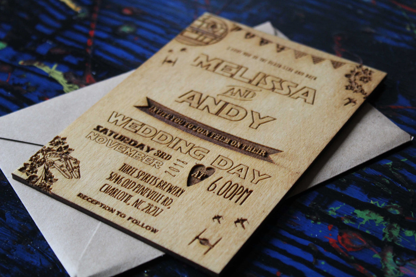 Star Wars Wedding Invitations (Set of 10) image 2