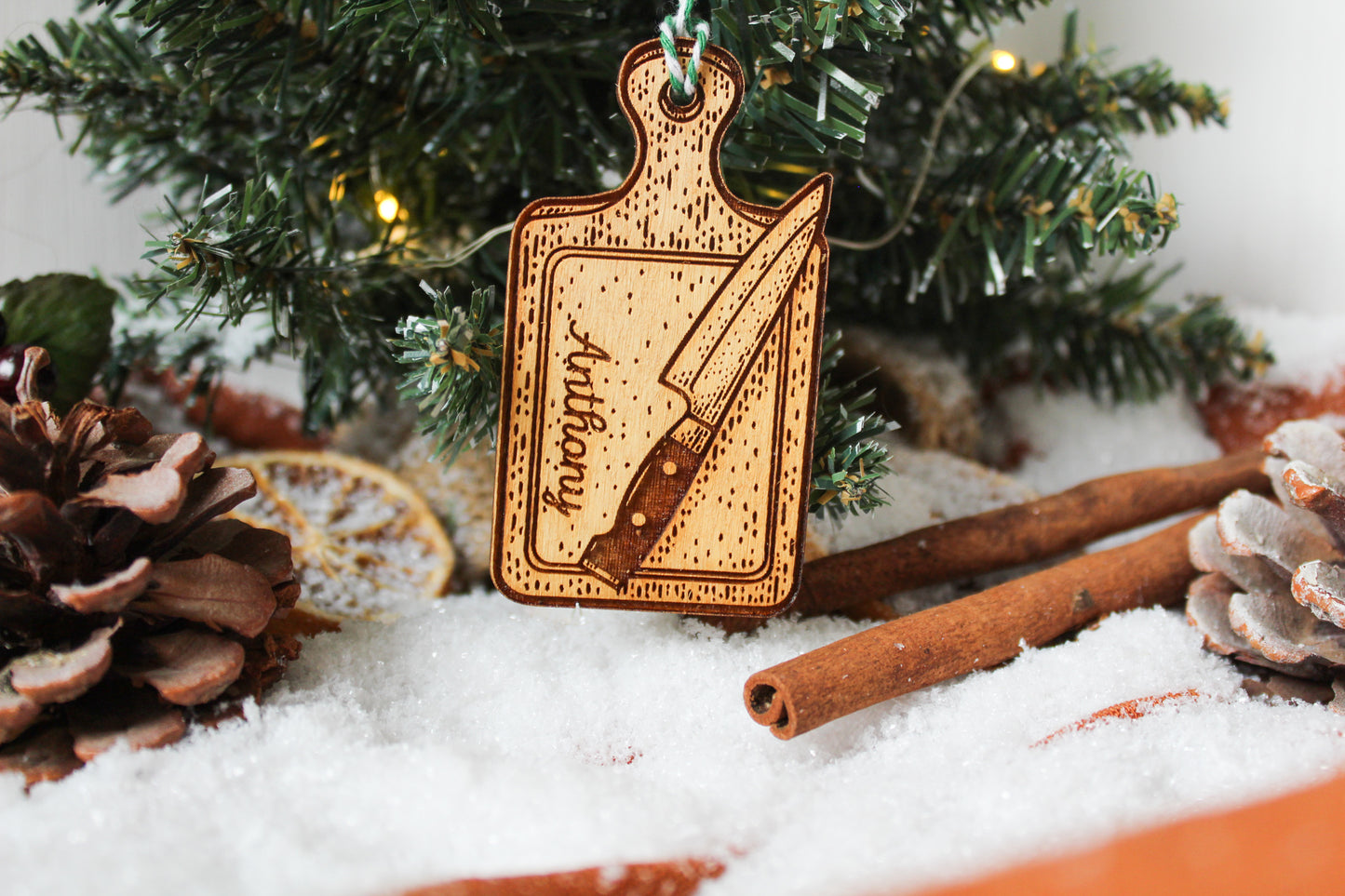 Chopping Board and Knife Bauble image 1