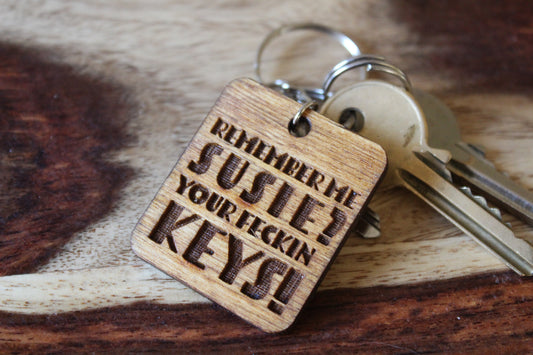 Personalised Remember your Keys Keyring image 0