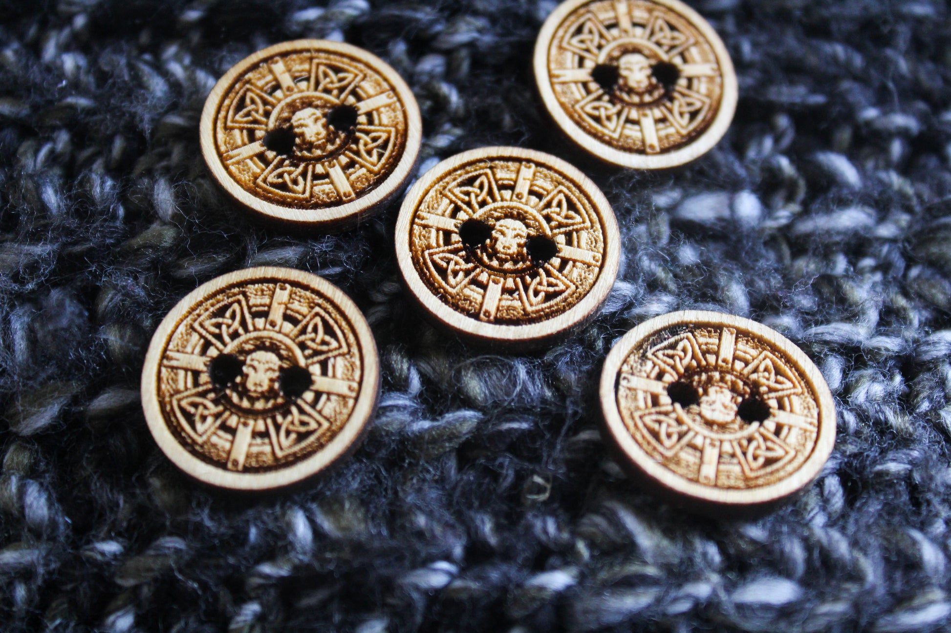 Lion Shield Wooden Buttons image 3