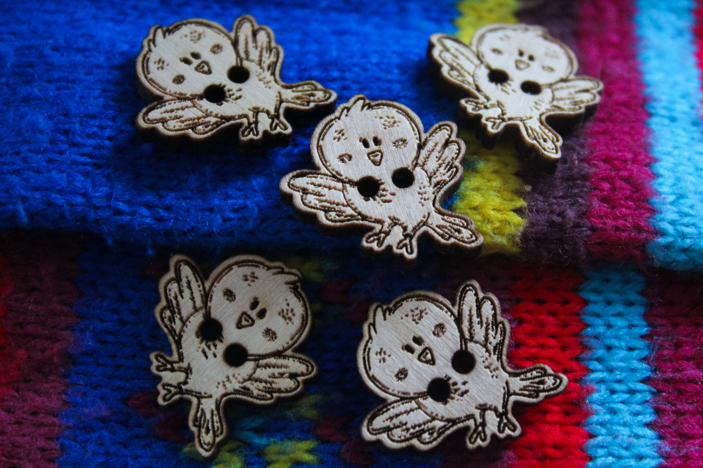 Bird Wooden Buttons image 0