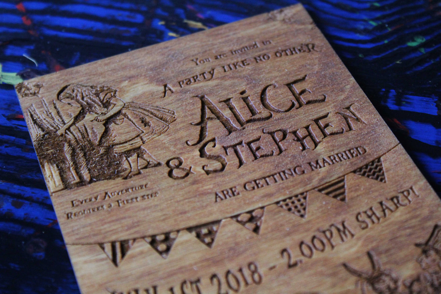 Alice in Wonderland Wedding Invitations (Set of 10) image 3