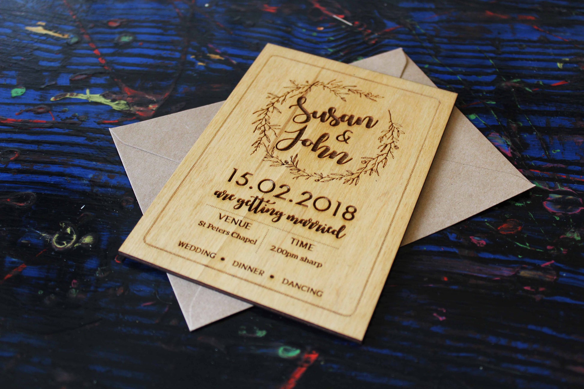 Boho Wedding Invitations (Set of 10) image 0