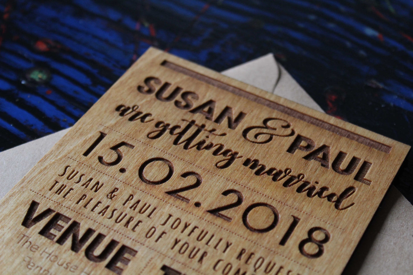 Retro Wedding Invitations (Set of 10) image 1