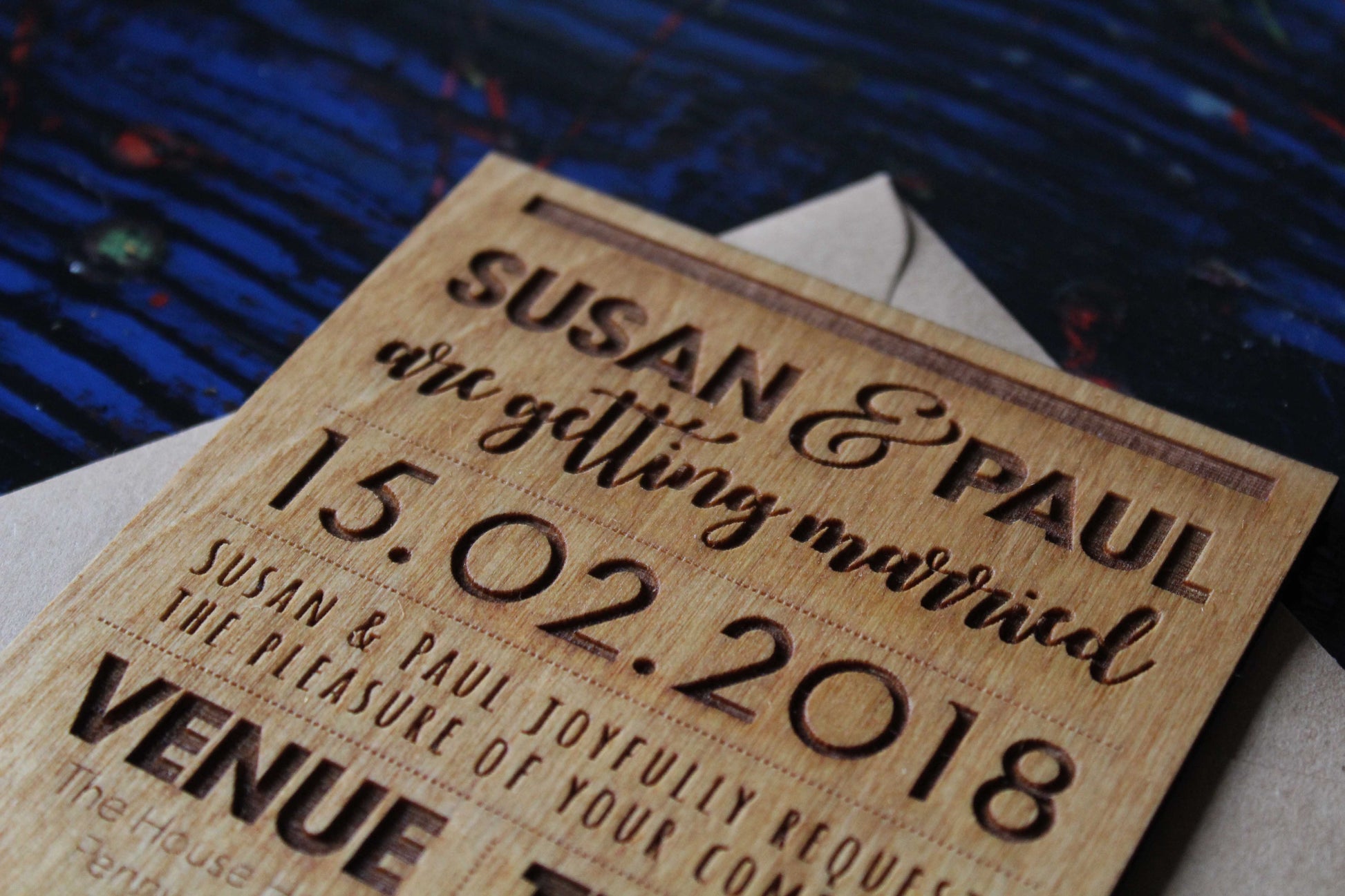 Retro Wedding Invitations (Set of 10) image 1