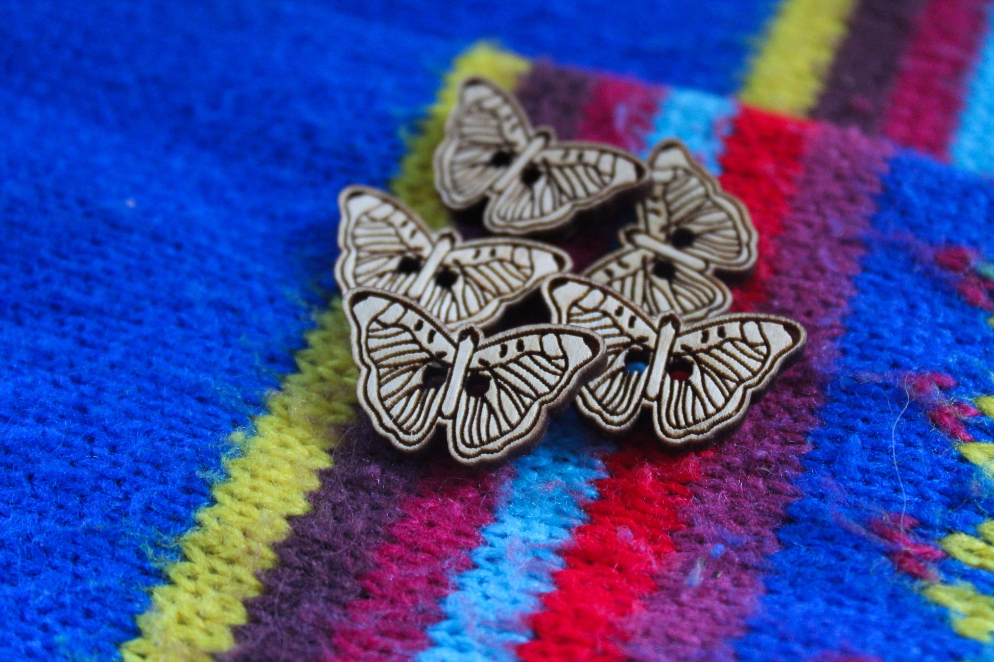 Butterfly Wooden Buttons image 0