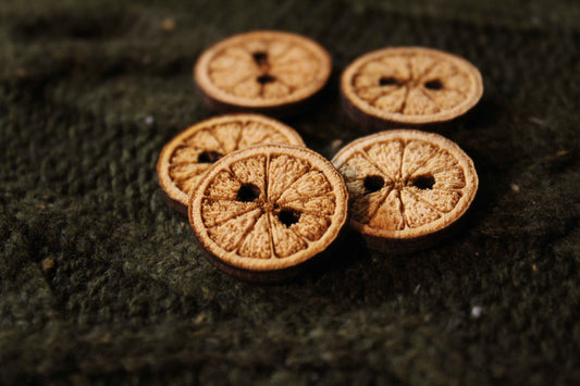Orange Slice Wooden Buttons image 0