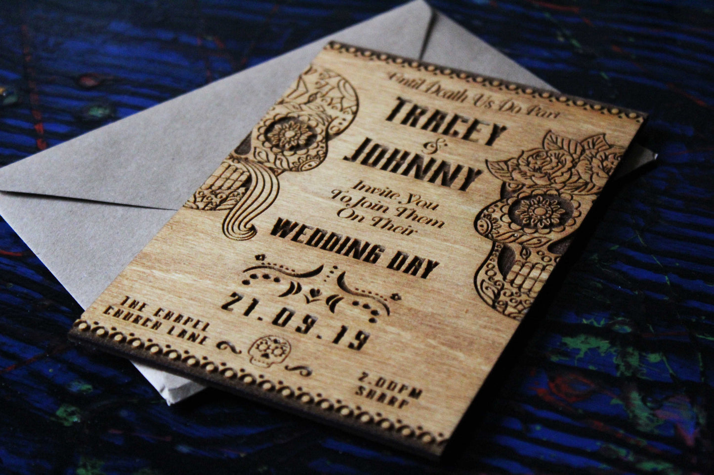 Day Of The Dead Wedding Invitations (Set of 10) image 1