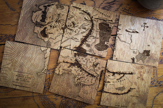Middle-Earth Map Coasters image 0