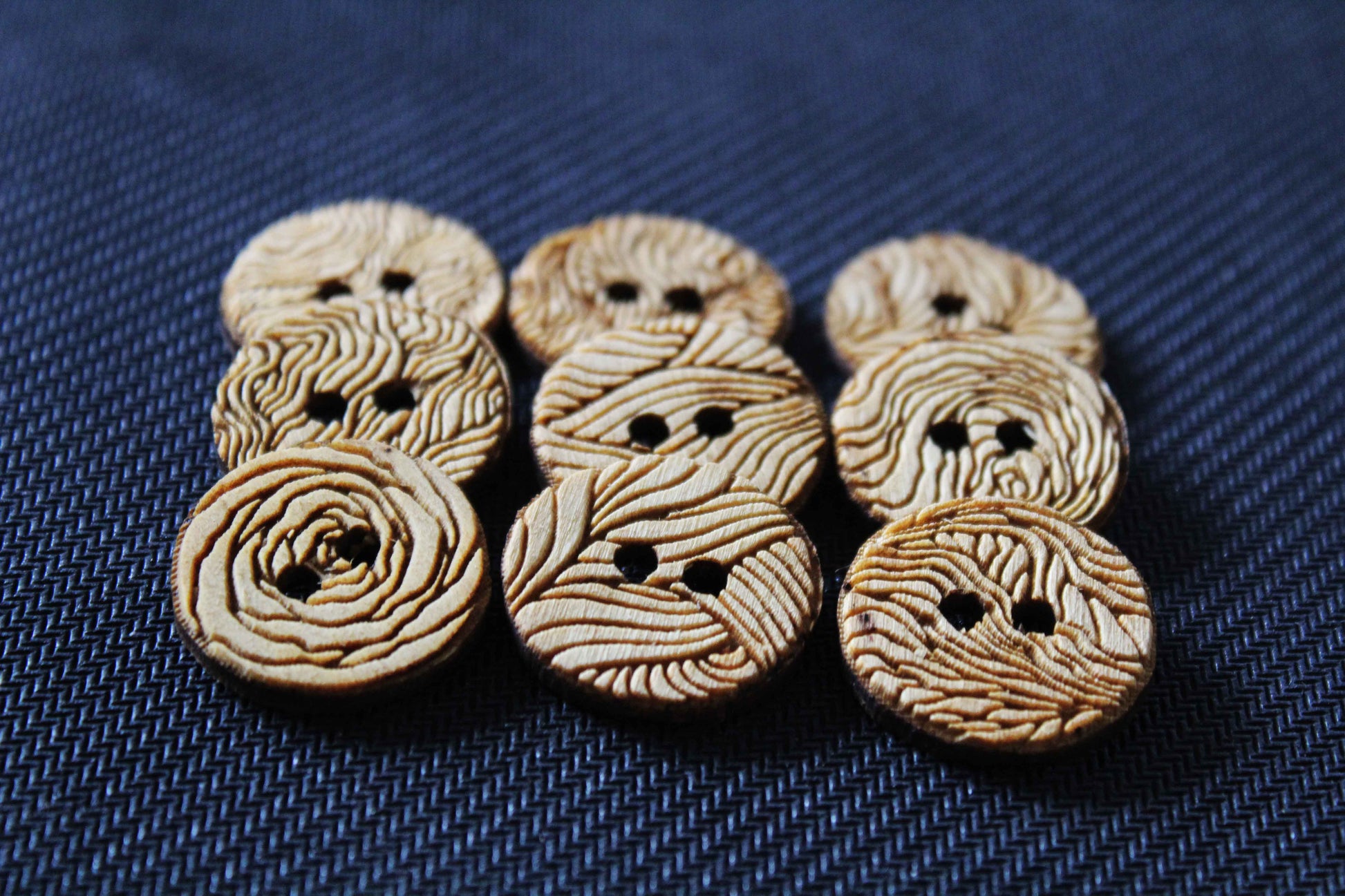 Wood Grain Wooden Buttons image 1