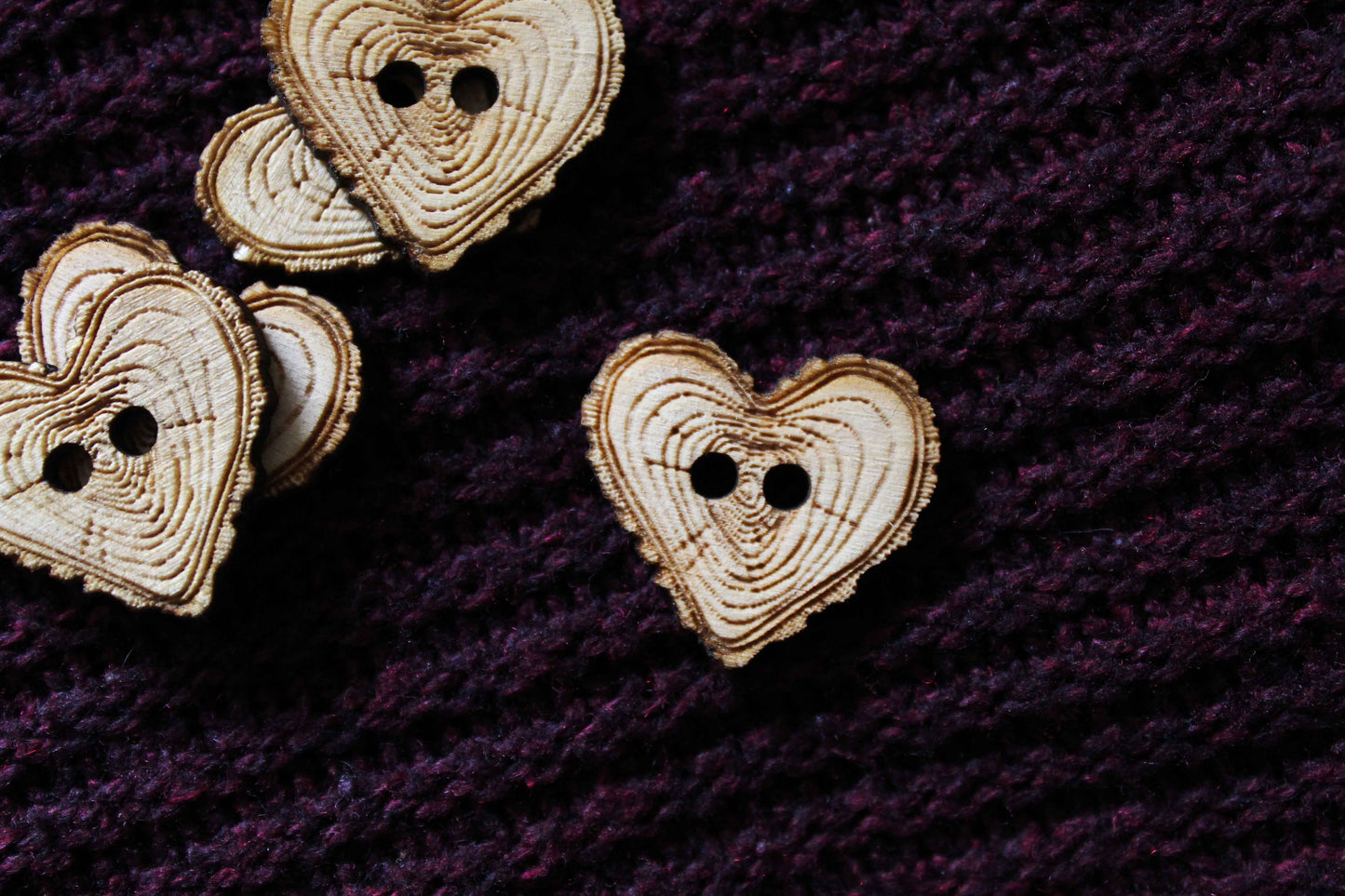 Heart Wooden Buttons image 2