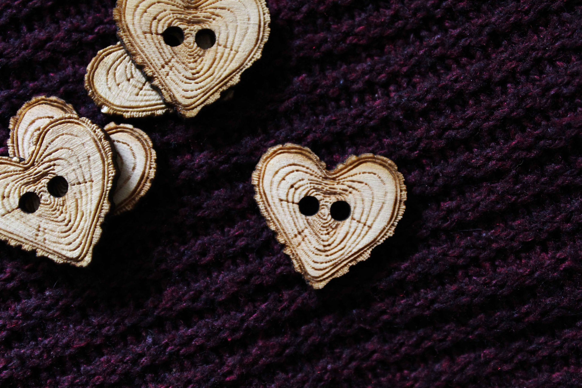 Heart Wooden Buttons image 2