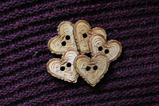 Heart Wooden Buttons image 0
