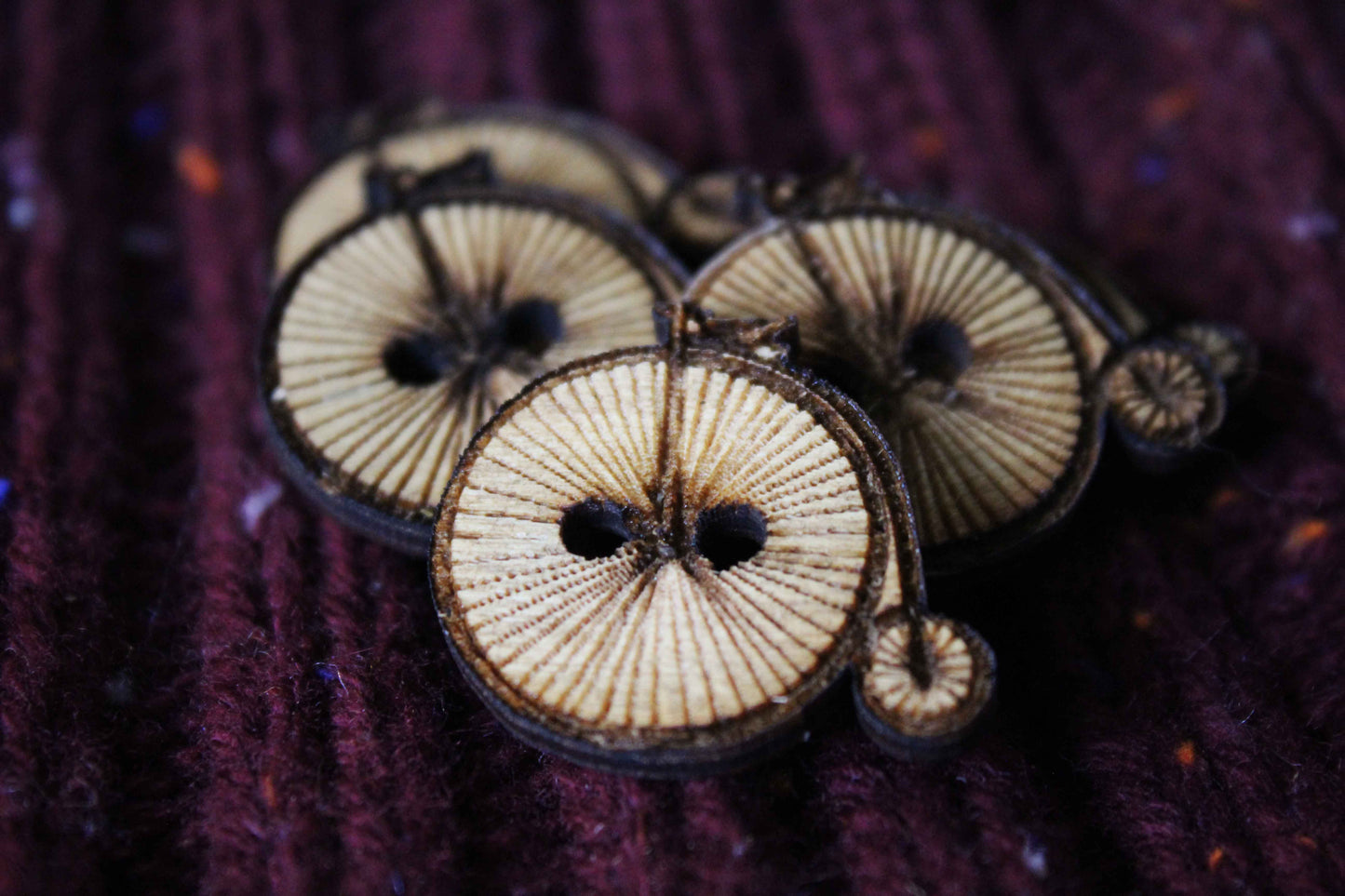 Penny Farthing Wooden Buttons image 0