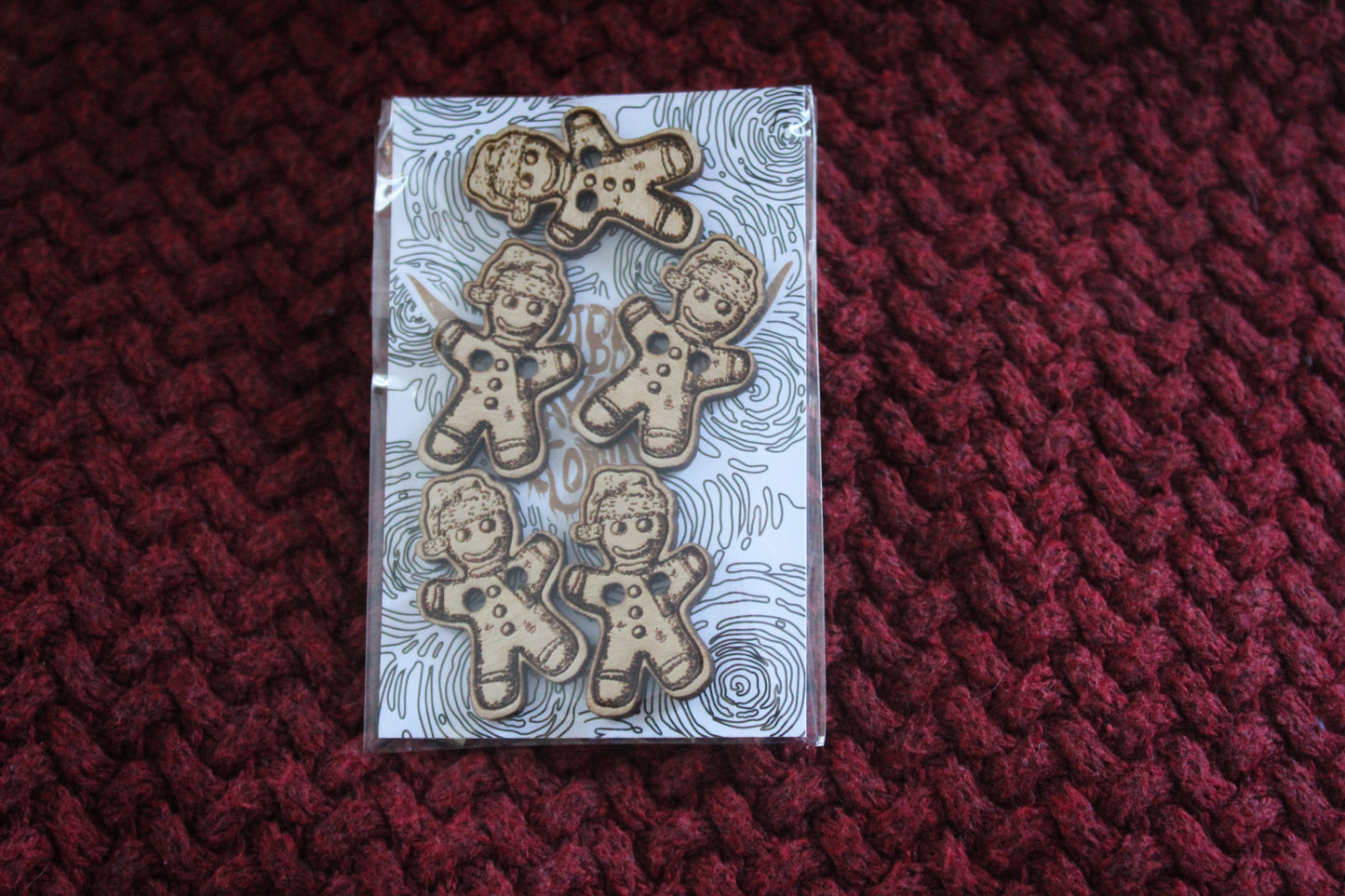 Gingerbread Man Wooden Buttons image 2