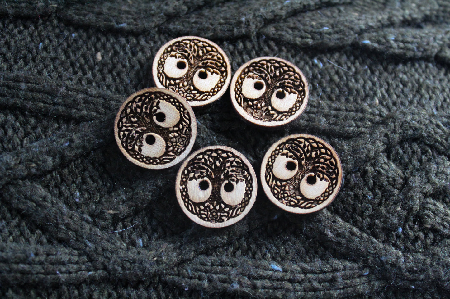 Tree Of Life Wooden Buttons image 3