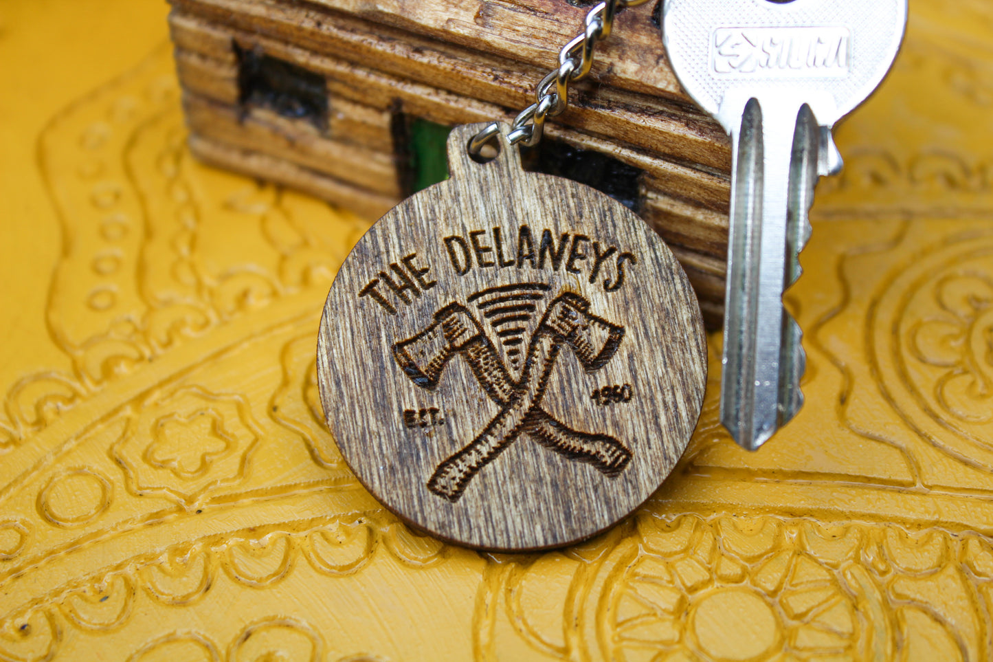 Personalised Family Axes Keyring image 0