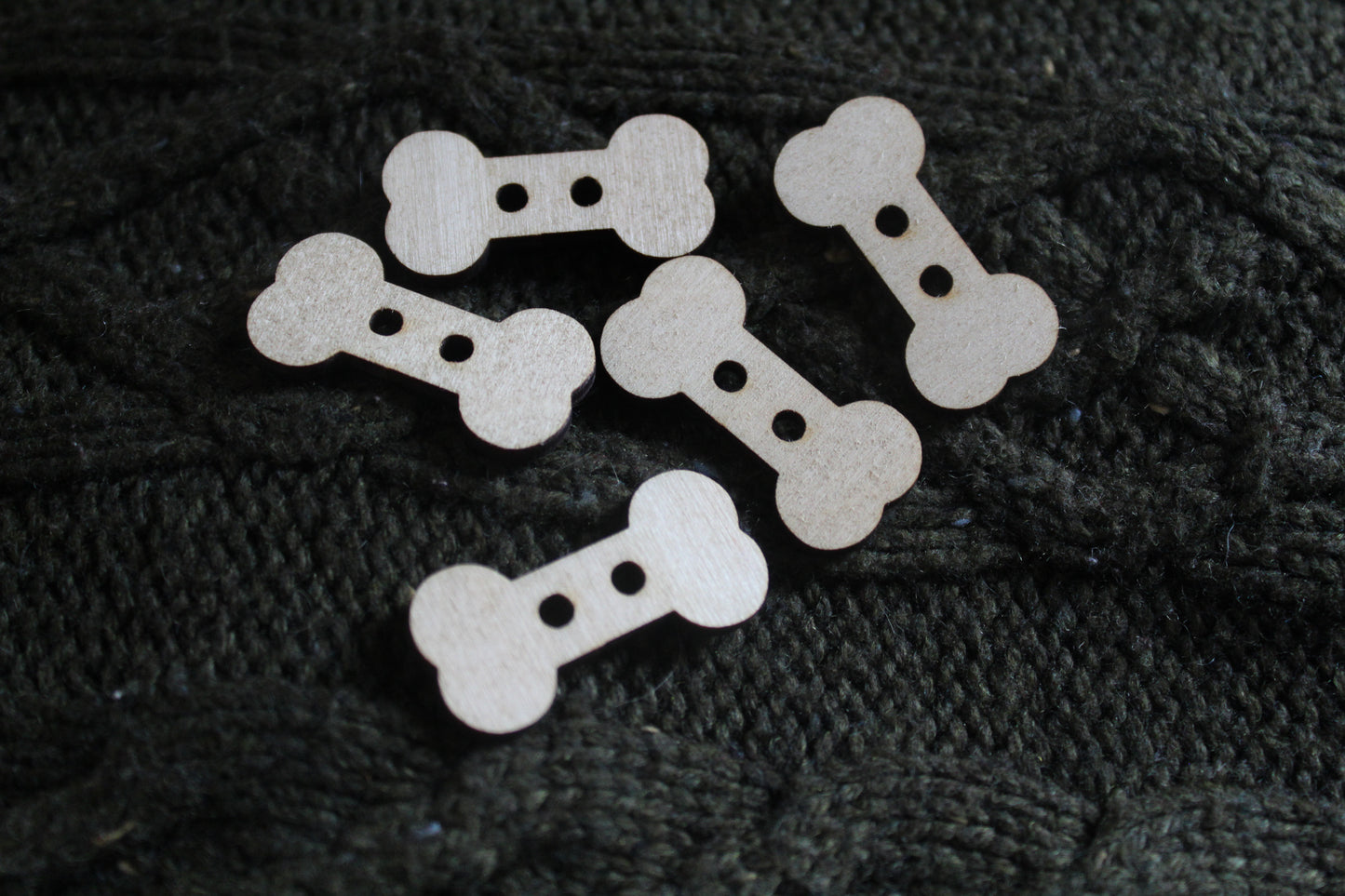 Dog Bone Wooden Buttons image 0