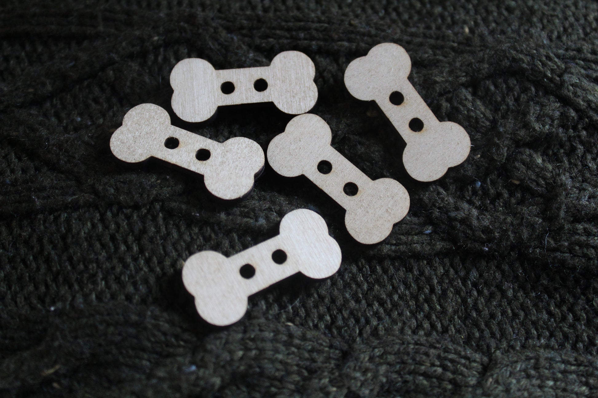 Dog Bone Wooden Buttons image 0