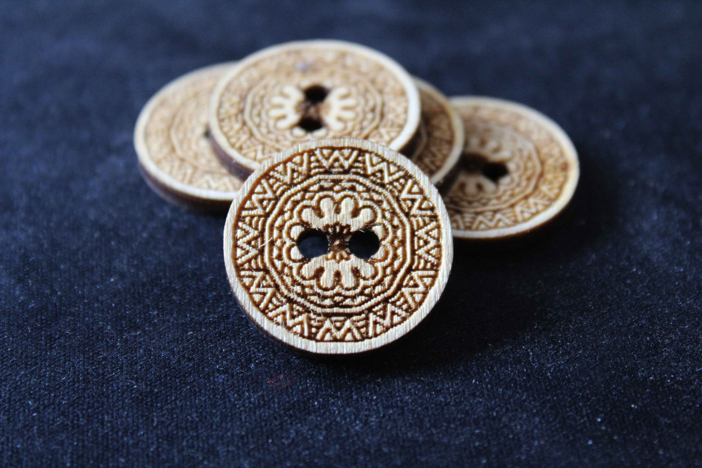 Mandala Wooden Buttons image 0