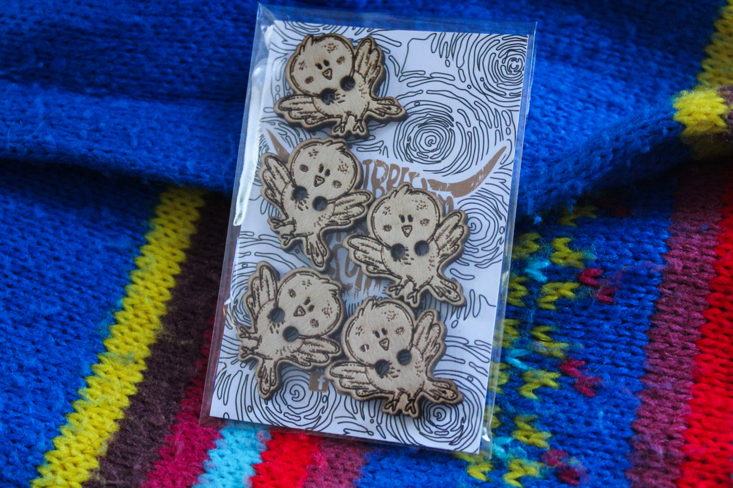 Bird Wooden Buttons image 3