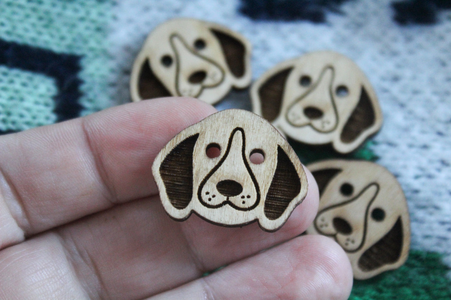 Dog Wooden Buttons image 0