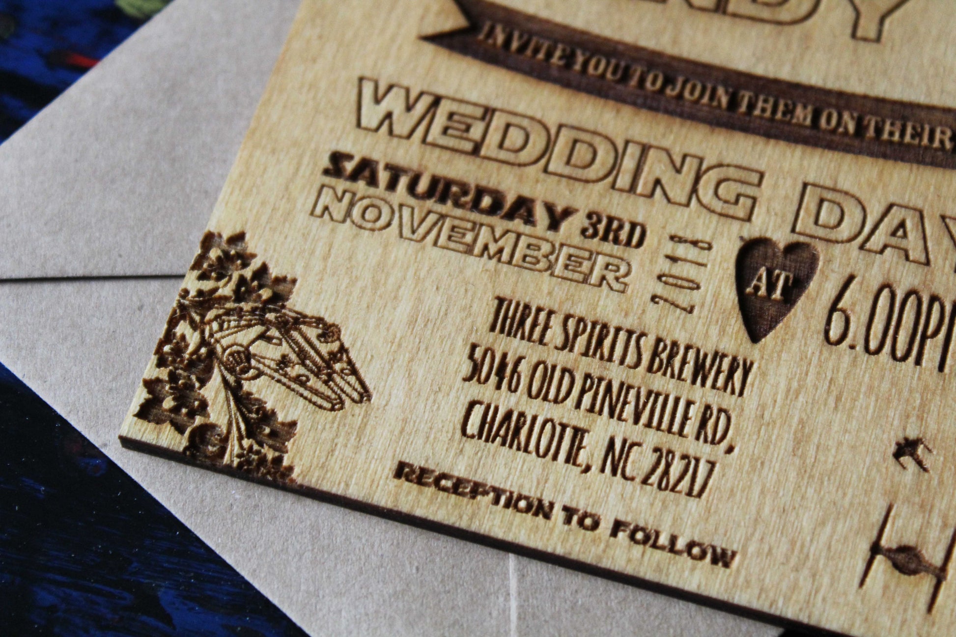 Star Wars Wedding Invitations (Set of 10) image 4