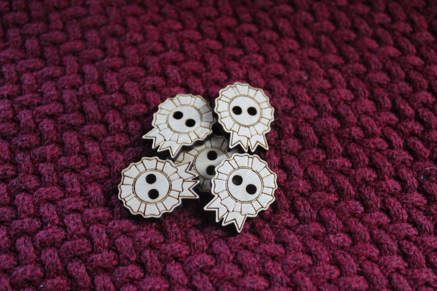 Rosette Wooden Buttons image 2