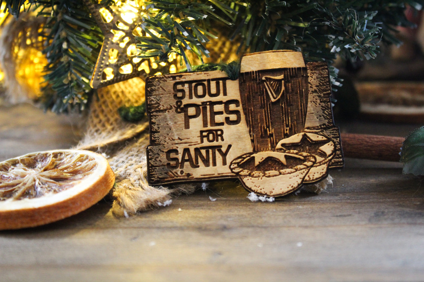Stout and Pies for Santy Bauble image 0