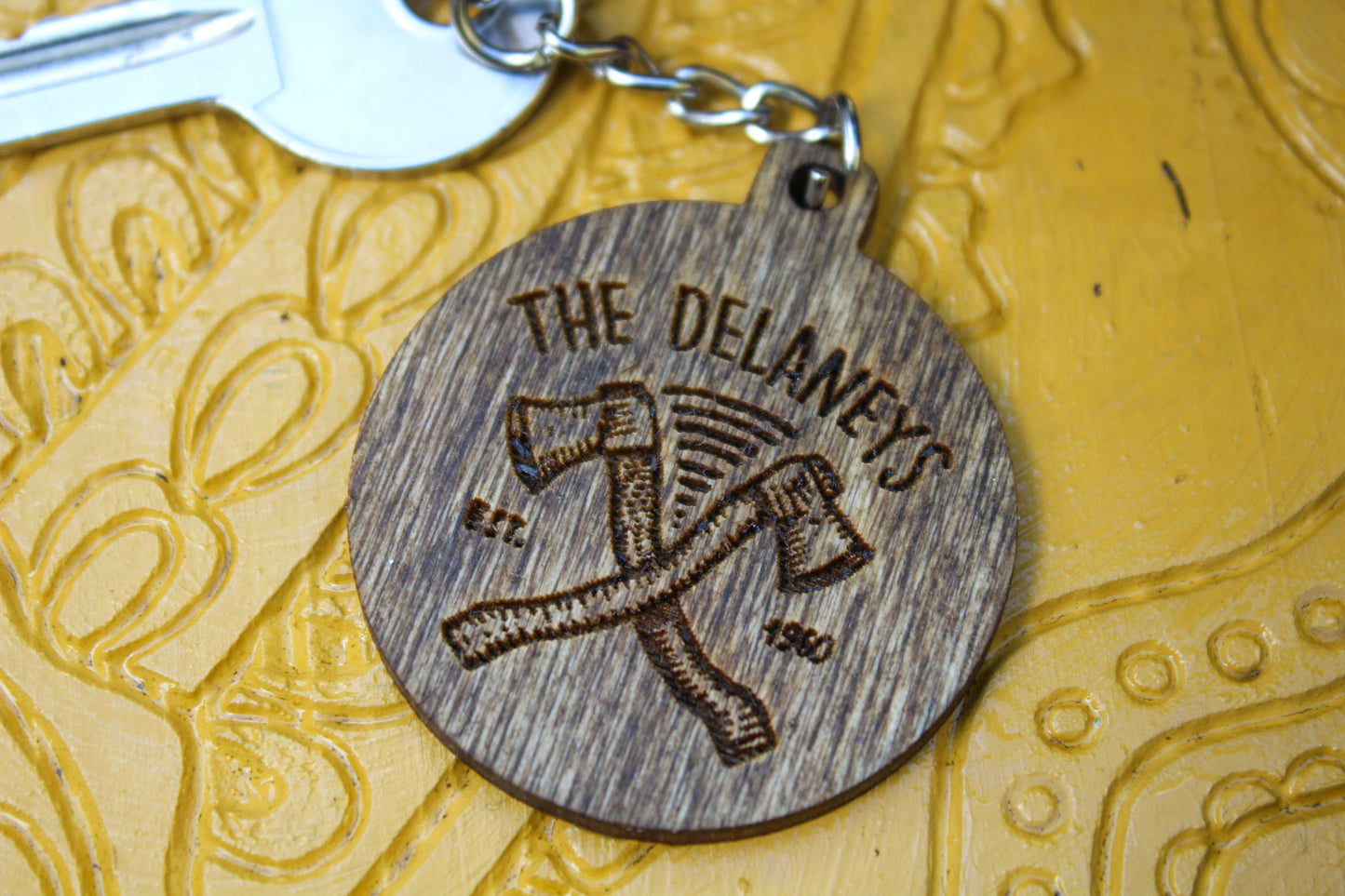 Personalised Family Axes Keyring image 3