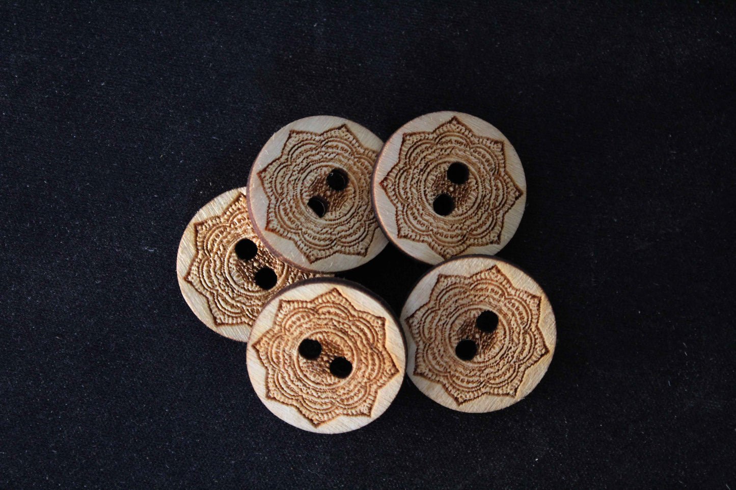 Mandala Wooden Buttons image 4