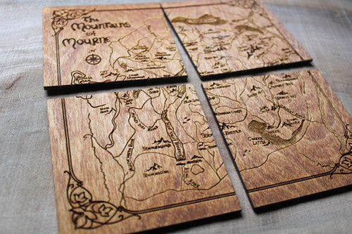 Map Of The Mournes Coasters | The Dribbly Yak Company